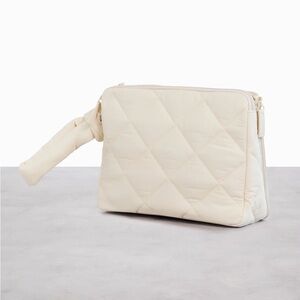 BEIS Cream Quilted Baby Bag